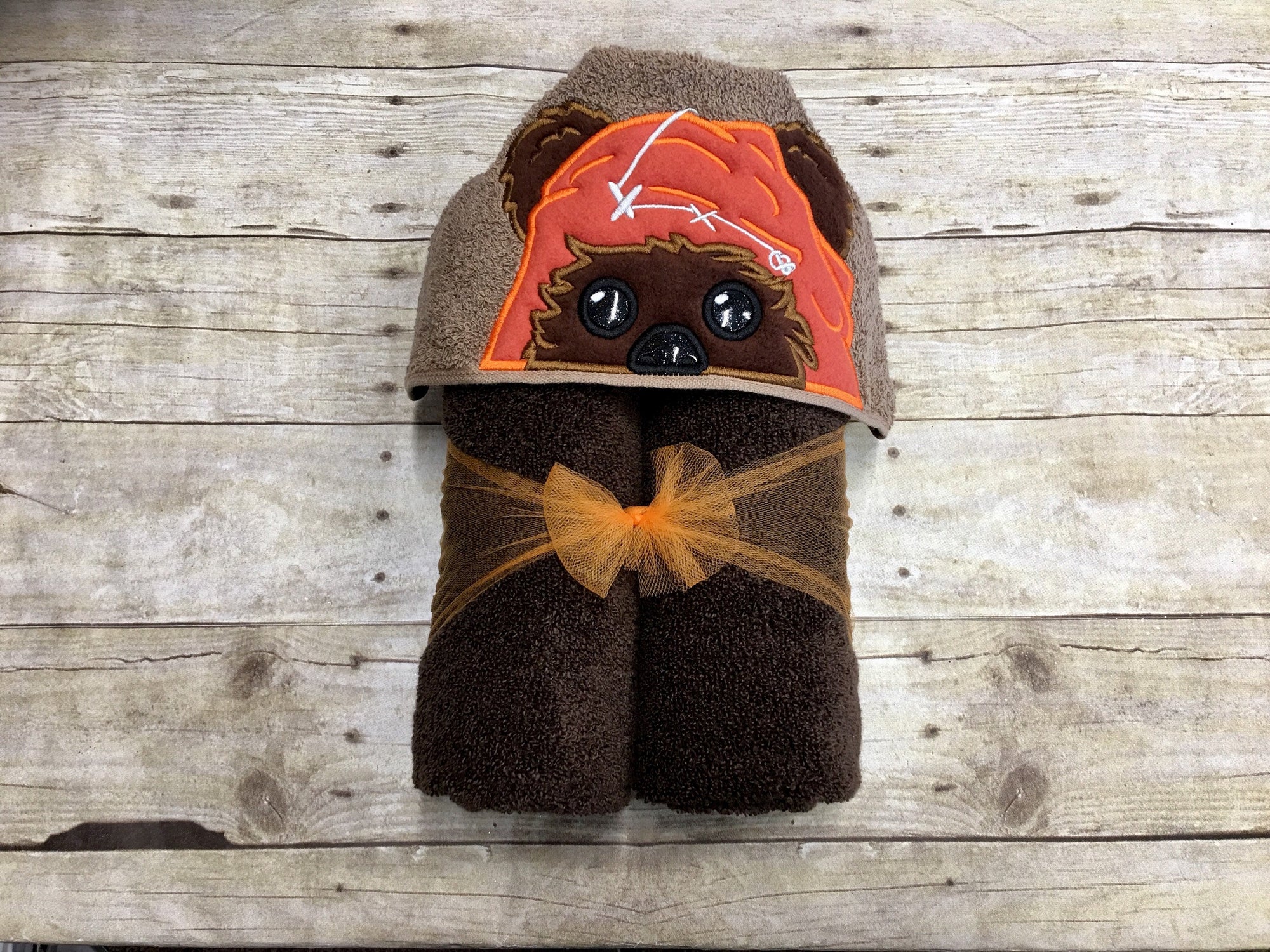 Star Bear Hooded Towel