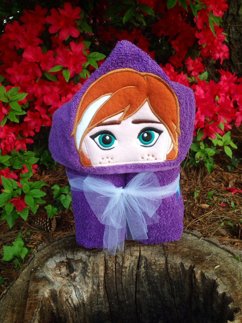 Personalized Non 3D Anna Inspired Hooded Towel