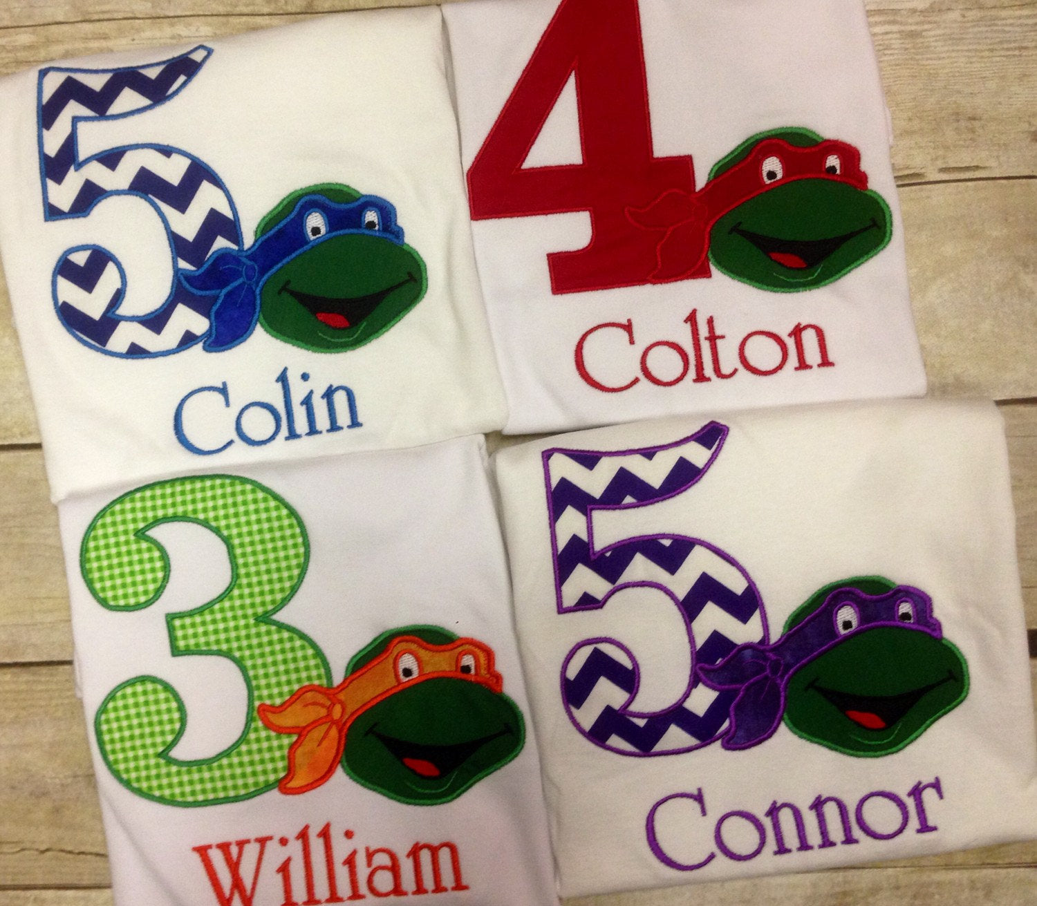 Teenage Mutant Ninja Turtle Custom Personalized Birthday Shirts