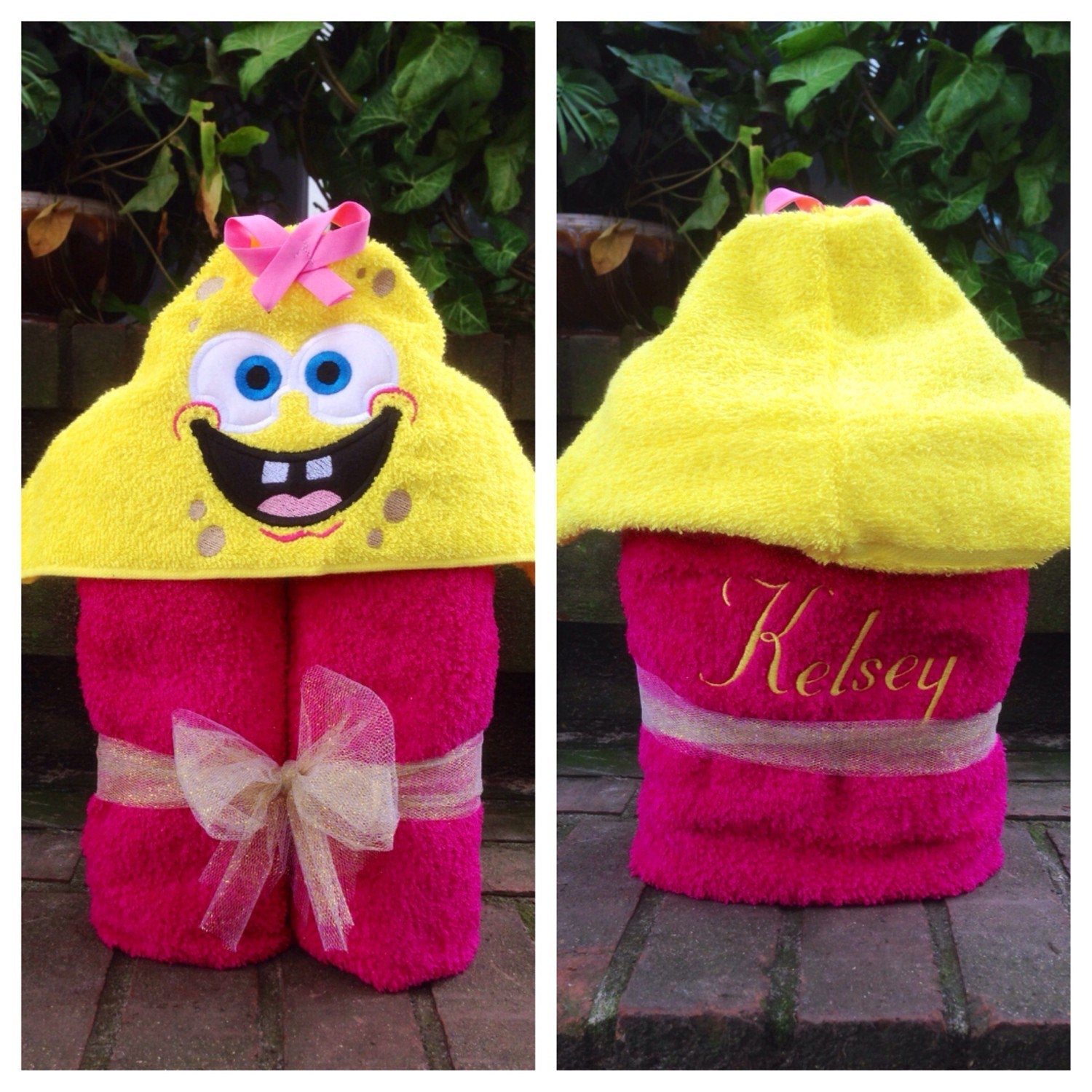 Sponge Girl Inspired Hooded Towel