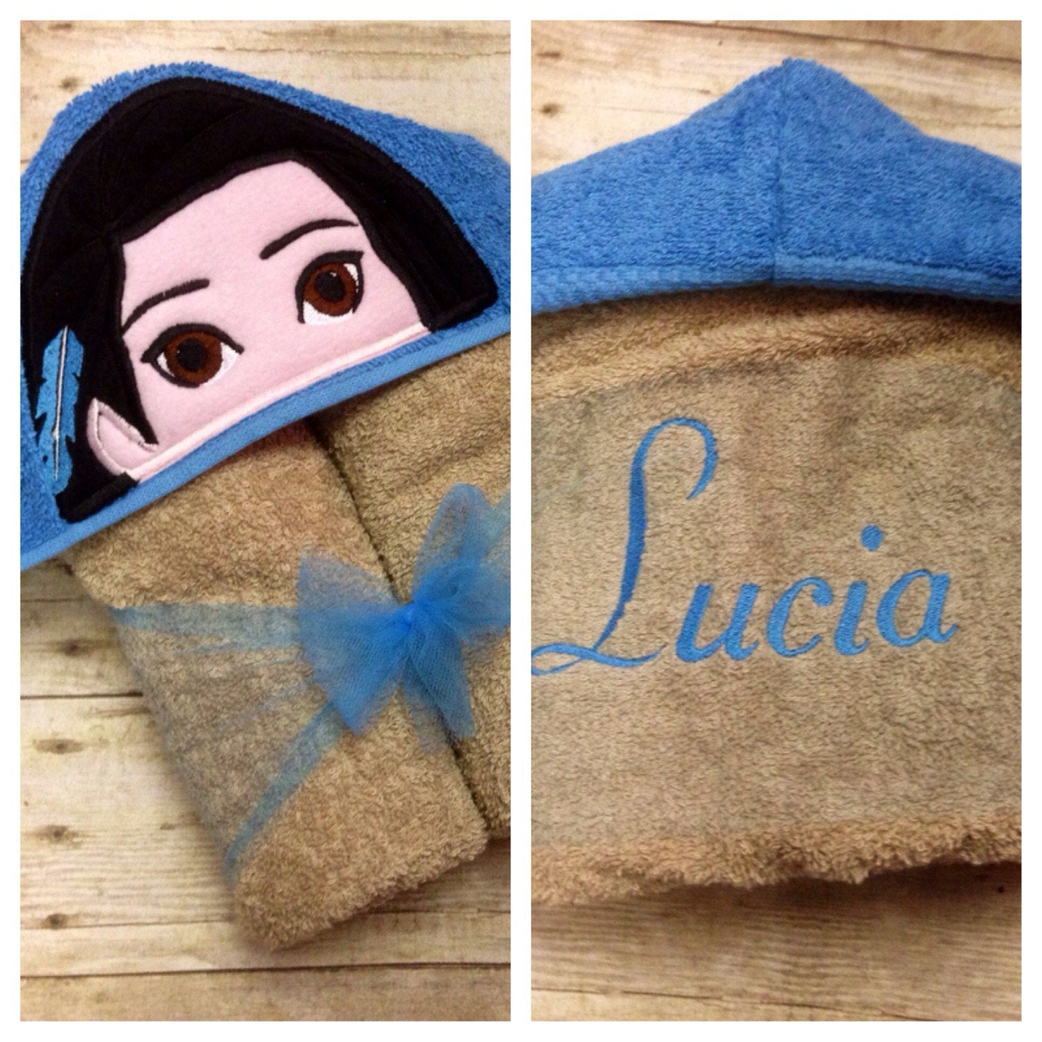 Pocahontas Inspired Hooded Towel