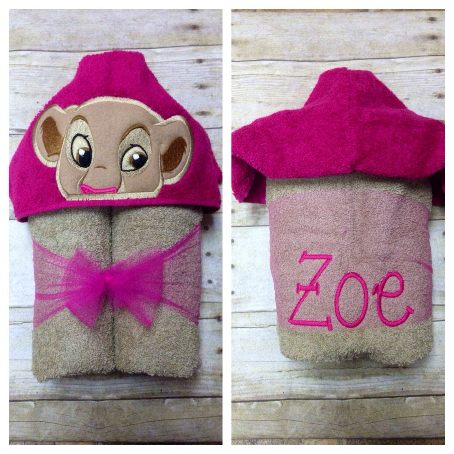 Girl Lion Hooded Towel